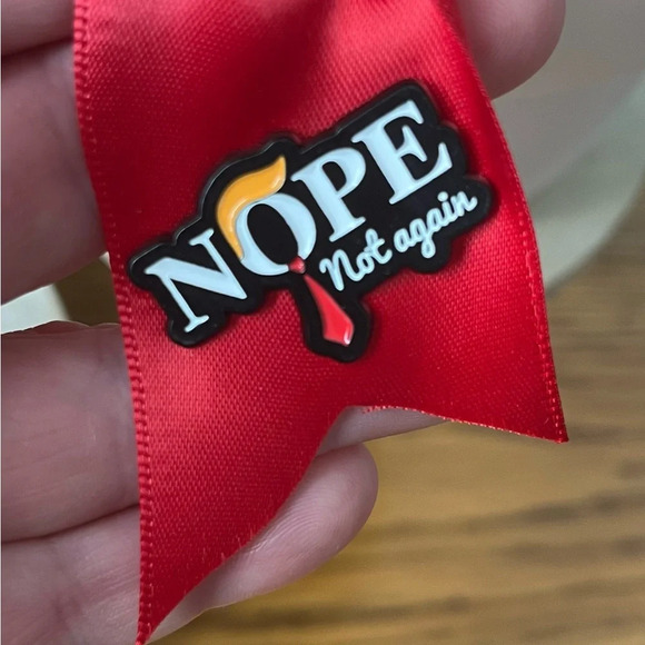 Brand new “Nope. Not Again” trump 2024 election political Harris pin - Picture 2 of 3